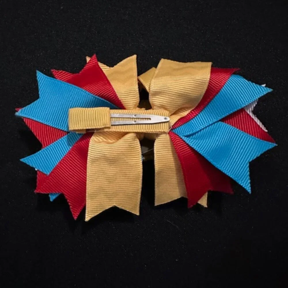 "Curious George" Bottle Cap Image Deluxe Bow  5B1822    Handmade NWT Boutique - Picture 2 of 2